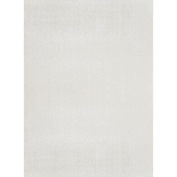 Twyla Classic Cream 5 ft. x 8 ft. Solid Low-Pile Machine-Washable Area Rug