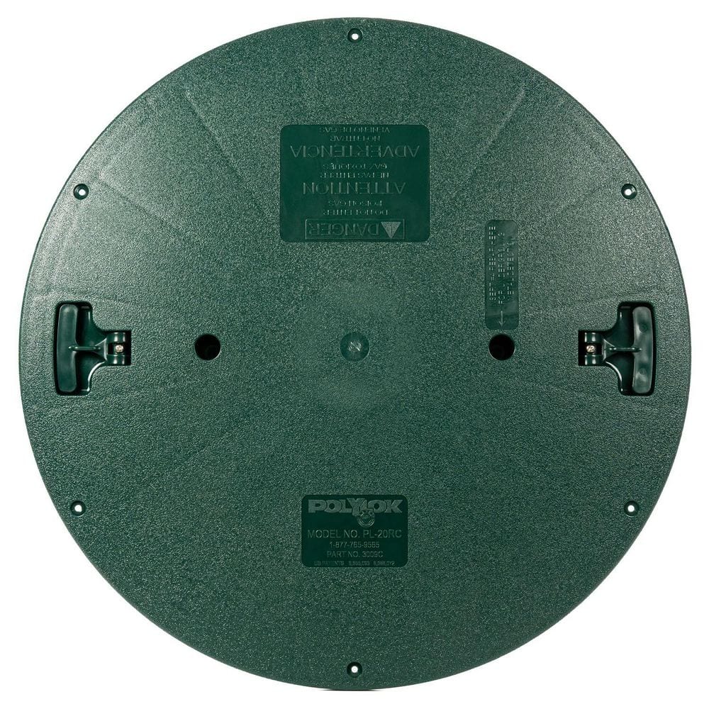 20 in. Polylok Domed Lid Green 89-3009-RC - The Home Depot