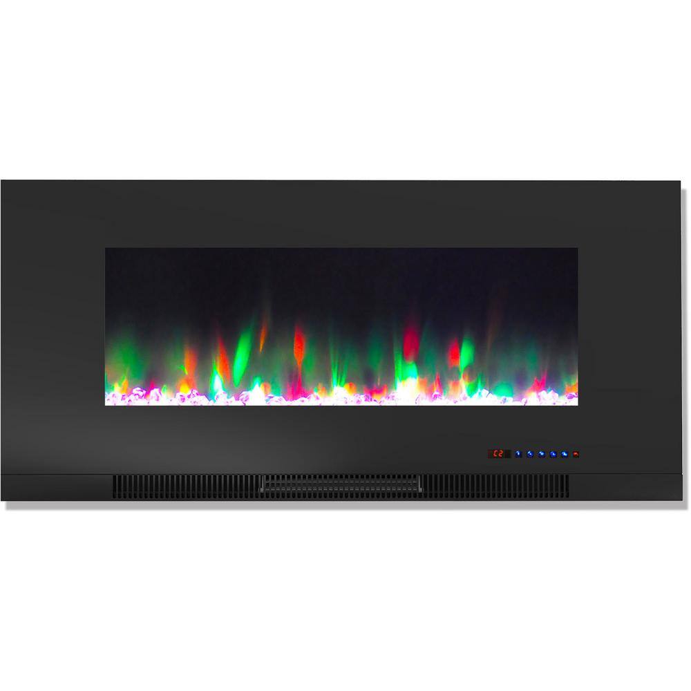 Somerset 70" Dark Coffee Black Electric Fireplace TV Stand