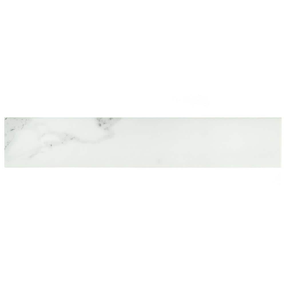 Tinos White 3-1/8 in. x 9 in. Porcelain Floor and Wall Take Home Tile Sample price history on PriceWatchPro