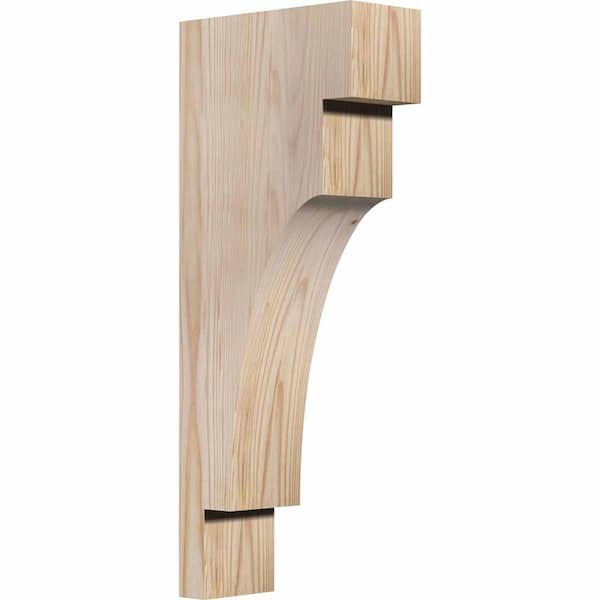 Ekena Millwork 3-1/2 in. x 8 in. x 20 in. Douglas Fir Mediterranean Smooth Corbel
