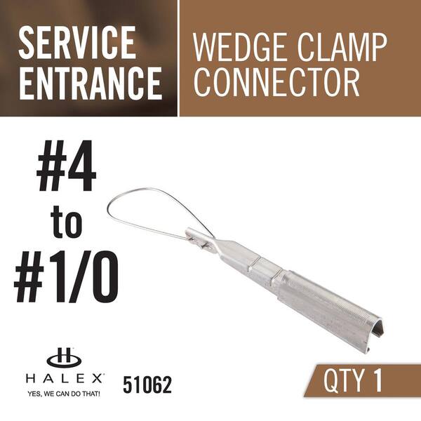 #4-1/0 1 PC SEWG-2 Orbit SERVICE ENTRANCE WEDGE GRIP CLAMPS 