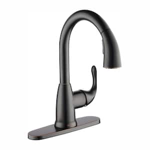 Dylan Single-Handle Pull-Down Kitchen Faucet with TurboSpray and FastMount in Bronze