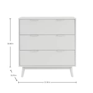 Amerlin Shadow Gray Wood 3 Drawer Chest of Drawers (31.5 in W. X 32.68 in H.)