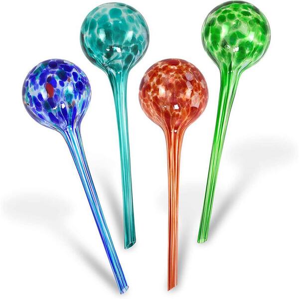 Garden Plant Self-Watering Bulb, Automatic Vacation Plant Water Ball, Hand  Blown Glass Water Ball, 4-Piece Set (Large) B07FSJB263 - The Home Depot