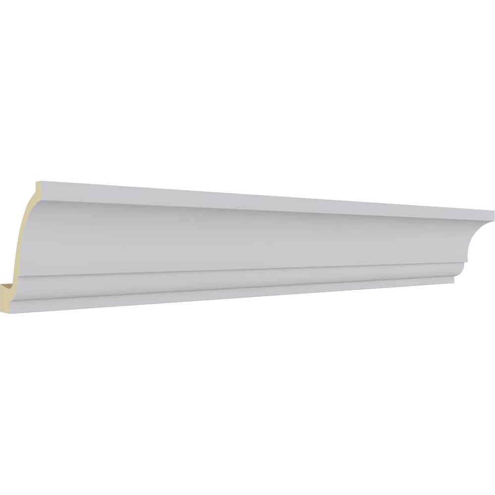 Primed Moisture Resistant Urethane Crown Moulding Sample, 12 in