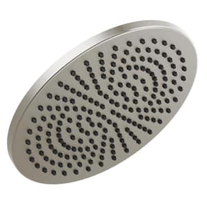 1-Spray Patterns 2.5 GPM 11.75 in. Wall Mount Fixed Shower Head in Stainless