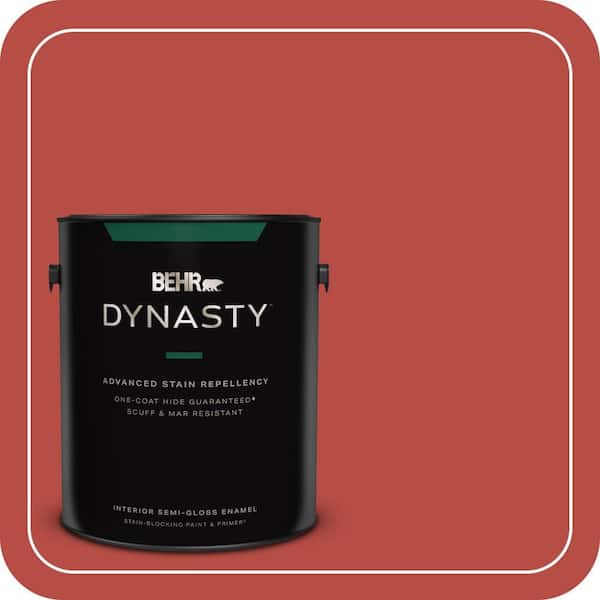 BEHR DYNASTY 1 gal. #M160-7 Raging Bull Semi-Gloss Enamel Interior Stain-Blocking Paint & Primer