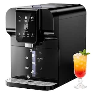 11.1 in. 30 lbs. Nugget Ice Portable Countertop Ice Maker in Black Finish with Automatic Ice Dispense
