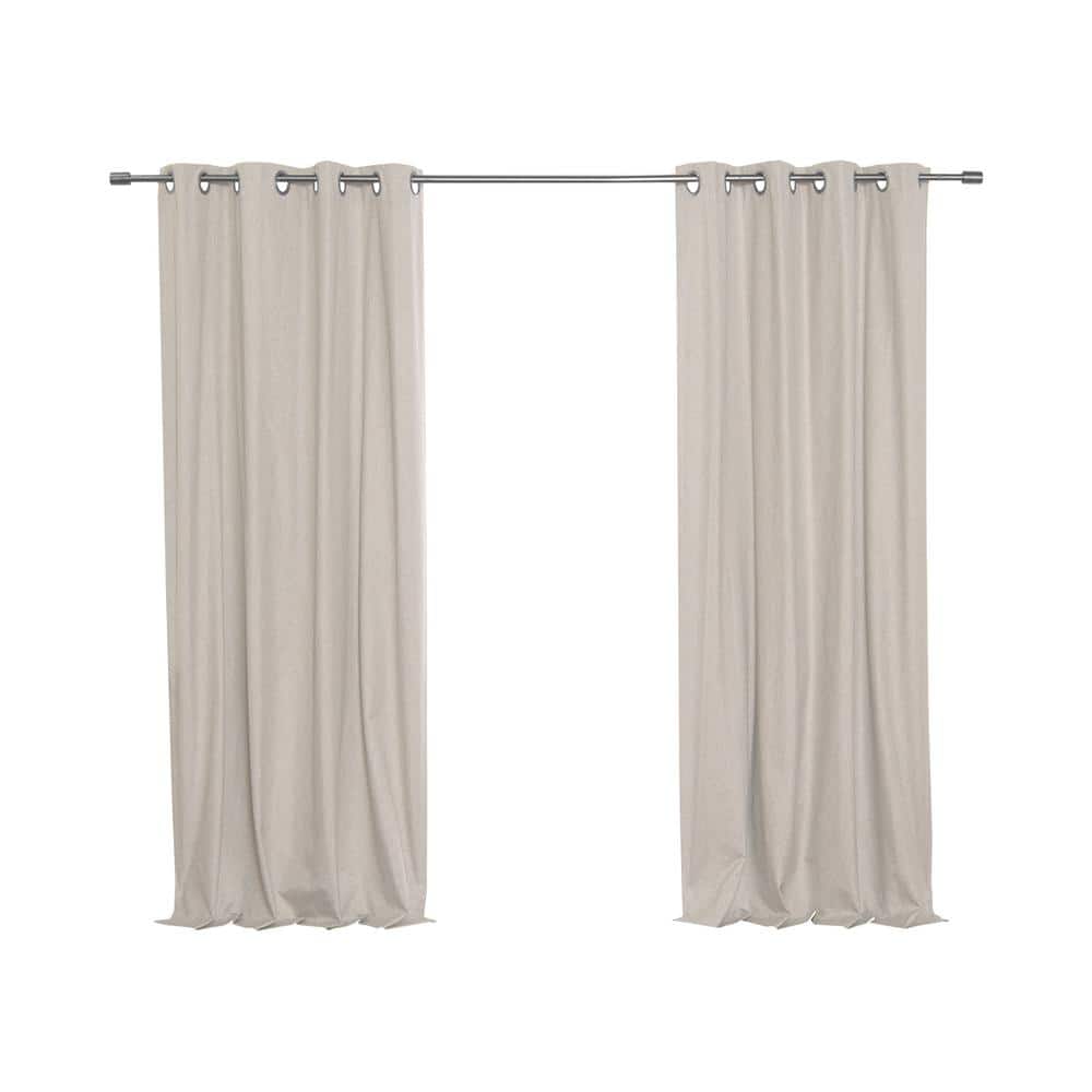  Joydeco 100% Blackout Curtains 96 Inches Long 2 Panels Set,  Linen 96 Inch Blackout Curtains 2 Panels, Room Darkening Textured Curtains  for Bedroom Living Room Window (52x96 inch,Greyish White) : Home & Kitchen