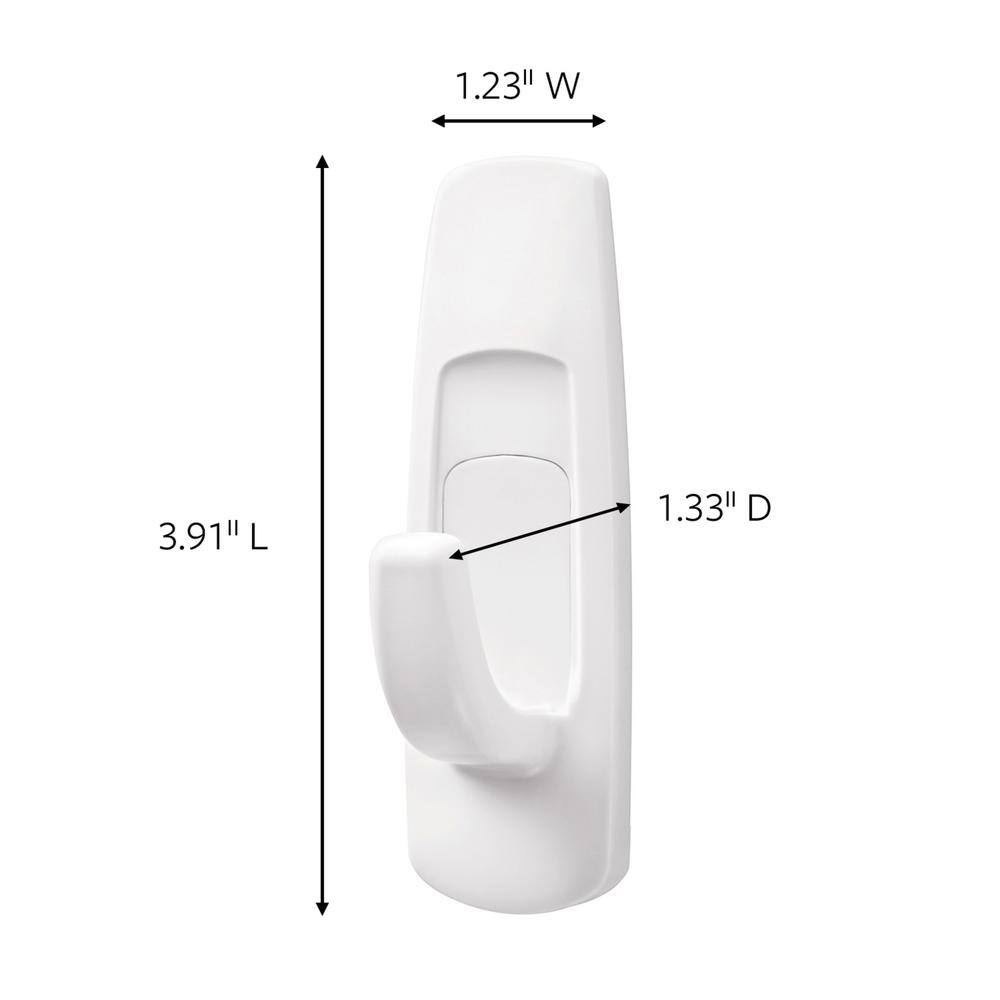 Large White Plastic Adhesive Utility Hook