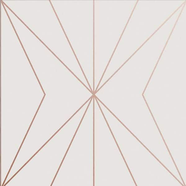 Graham & Brown Harmony White Rose Gold Removable Wallpaper Sample
