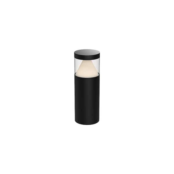 KUZCO Hanover 18 in. 1-Light 24-Watt Black 120-227-Volt 2500 Lumens Hardwired Integrated LED Exterior Landscape Bollard