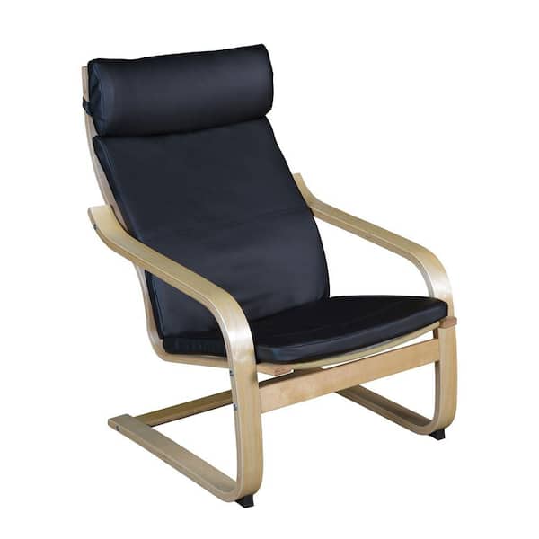 Regency Baha Natural/Black Leather Bentwood Reclining Chair