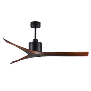 Mollywood 60 in. Matte Black Ceiling Fan with Hand Held Remote and Wall Control