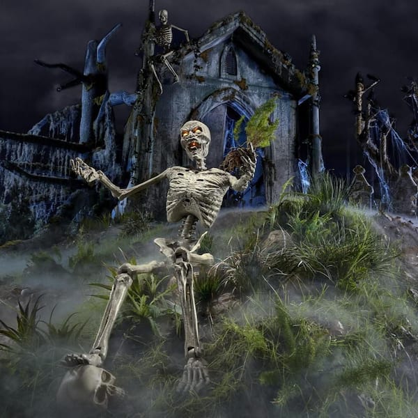 5 ft. Grave & Bones LED Ultra Pose-N-Stay Corpse