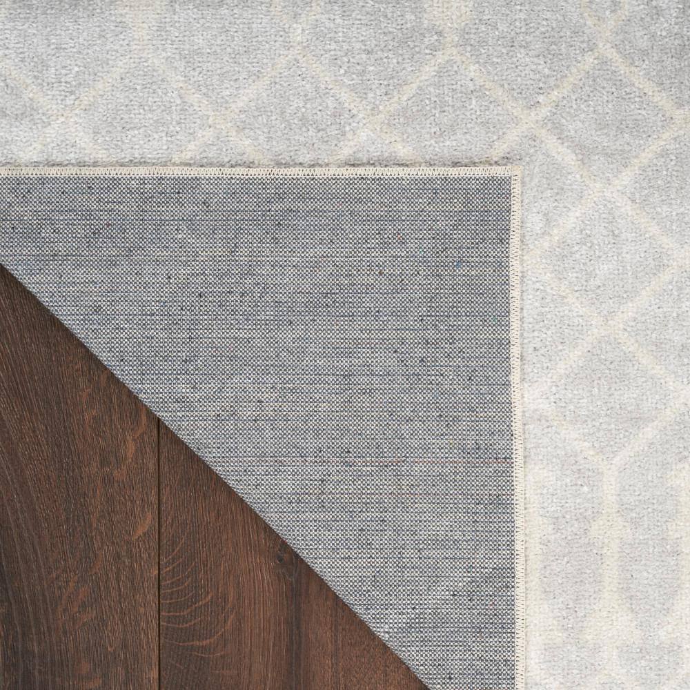 Astra Gray 12' x 15' Synthetic Trellis Washable Rug