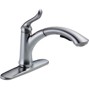 Linden Single-Handle Pull-Out Sprayer Kitchen Faucet with Multi-Flow in Arctic Stainless