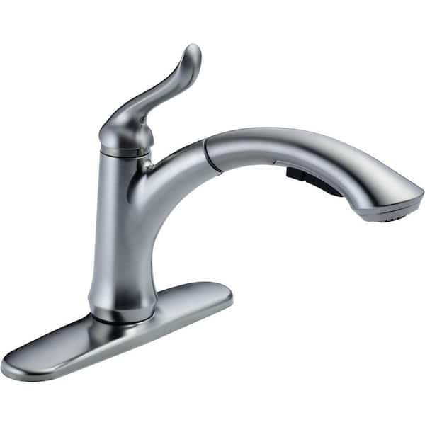 Delta Linden Single-Handle Pull-Out Sprayer Kitchen Faucet with Multi-Flow in Arctic Stainless