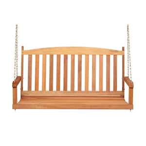 Outdoor Hardwood Porch Swing with Chains