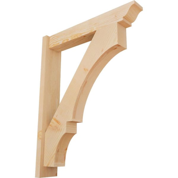 Ekena Millwork 6 in. x 36 in. x 28 in. Douglas Fir Balboa Traditional Smooth Outlooker