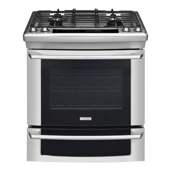 Electrolux IQ-Touch 4.2 cu. ft. Slide-In Dual Fuel Range with Self-Cleaning Convection Oven in Stainless Steel-DISCONTINUED