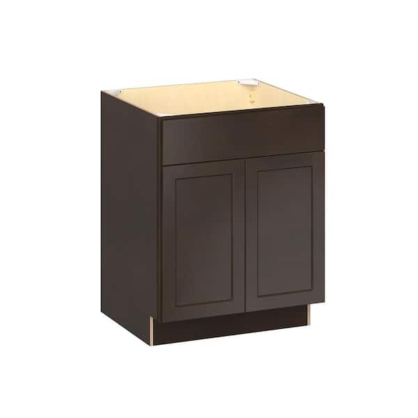 Emerson Cocoa Base Sink Base with 2-Door Ready to Assemble Kitchen Cabinet (27 in. W x 34.5 in. H x 24 in. D)