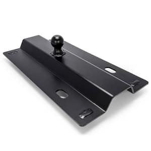 EazLift 2 .07 ft. Universal Fit Gooseneck Ball Plate for In-Bed 5th Wheel Rails with Safety Chain
