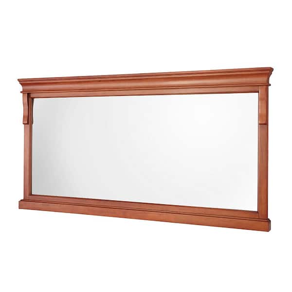 60 in. W x 31 in. H Framed Rectangular Bathroom Vanity Mirror in Warm Cinammon 60 in. W x 31 in. H Framed Rectangular Bathroom Vanity Mirror in Warm Cinammon