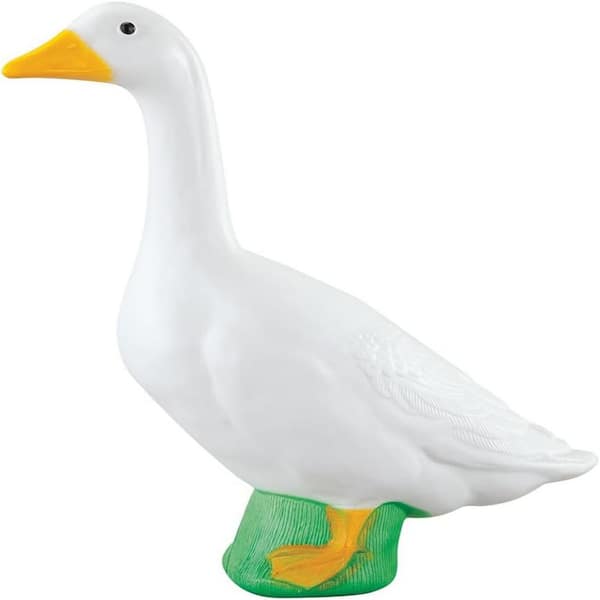 Large White Goose, Plastic Garden Decoration, 23 in. Tall