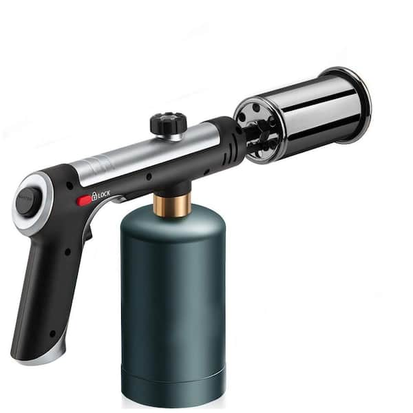 JFVKAF Chrome-Plated Steel Culinary Torch Propane Blow Torch with