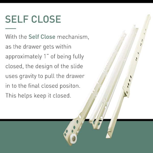 12 in. Self-Closing Bottom Mount Drawer Slide (1-Pair) 12 in. Self-Closing Bottom Mount Drawer Slide (1-Pair)