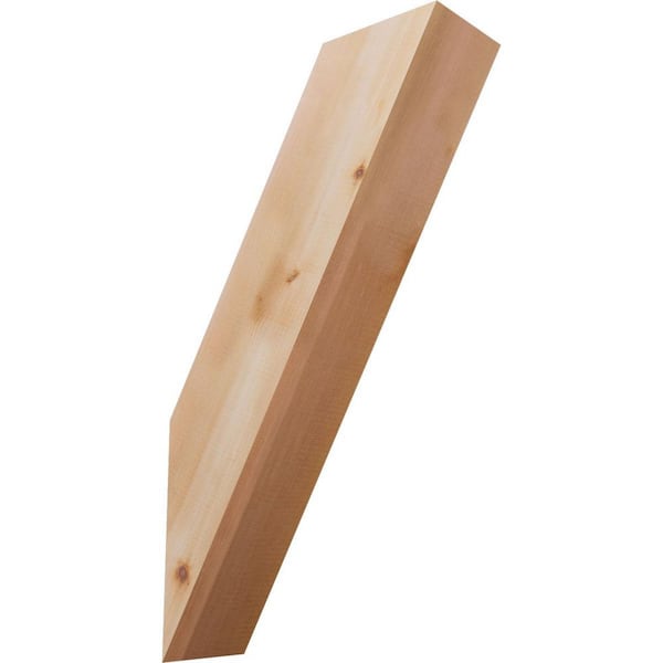 Ekena Millwork 5 1/2"W x 16"D x 28"H Traditional Smooth Knee Brace, Western Red Cedar