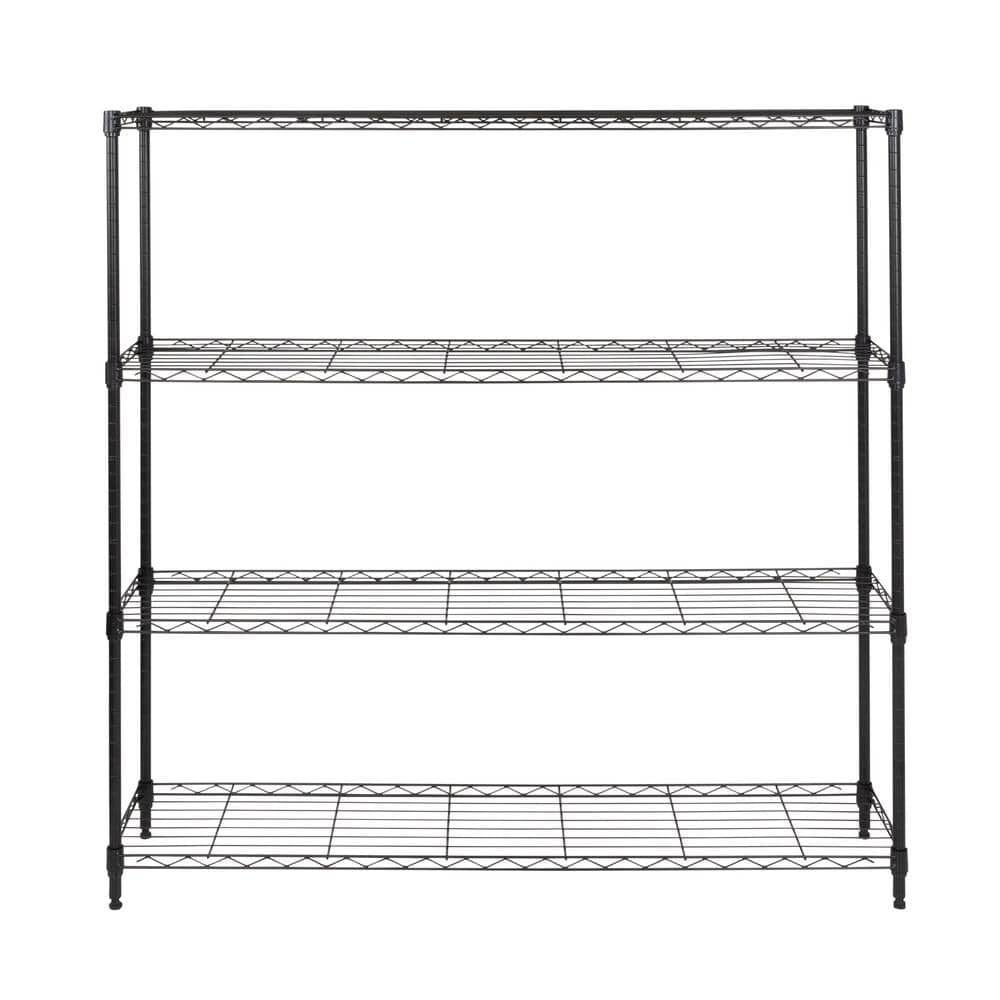 Honey Can Do Steel 48 in. W x 48 in. H x 10 in. D 4-Tier Space Saving ...