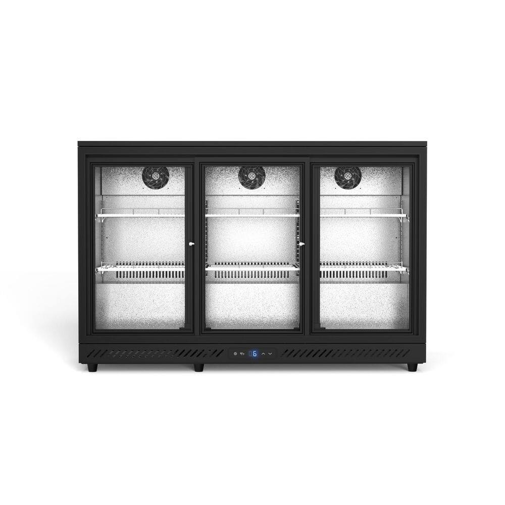 53 in. 11.5 cu. ft. Single Zone 328 Cans Back Bar Beverage Cooler with Sliding Door in Black ETL Certified, 32°F-50°F price history on PriceWatchPro