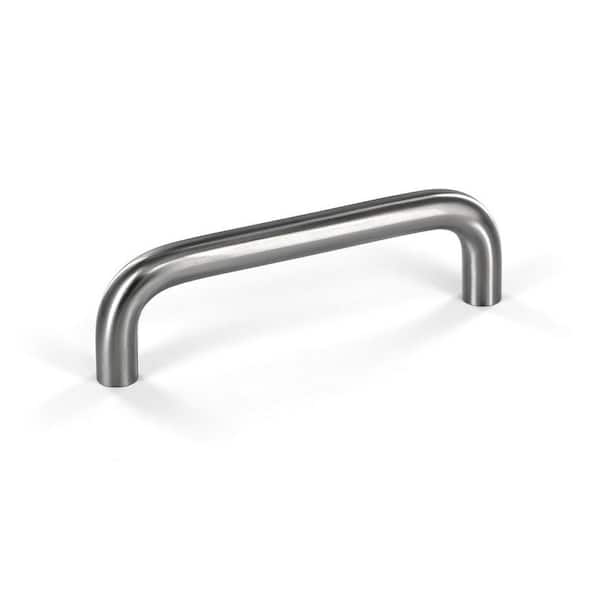 Richelieu Hardware Livingston Collection 3 3/4 in. (96 mm) Brushed Nickel Functional Round Cabinet Bar Pull