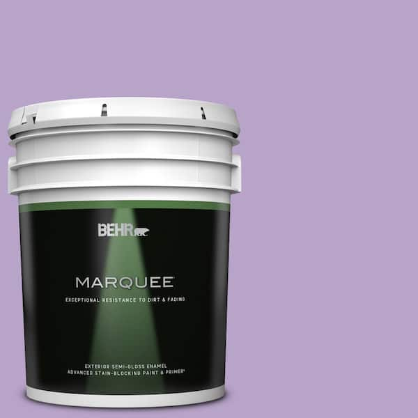 BEHR MARQUEE 5 gal. #650B-4 Violet Fields Semi-Gloss Enamel Exterior Paint & Primer