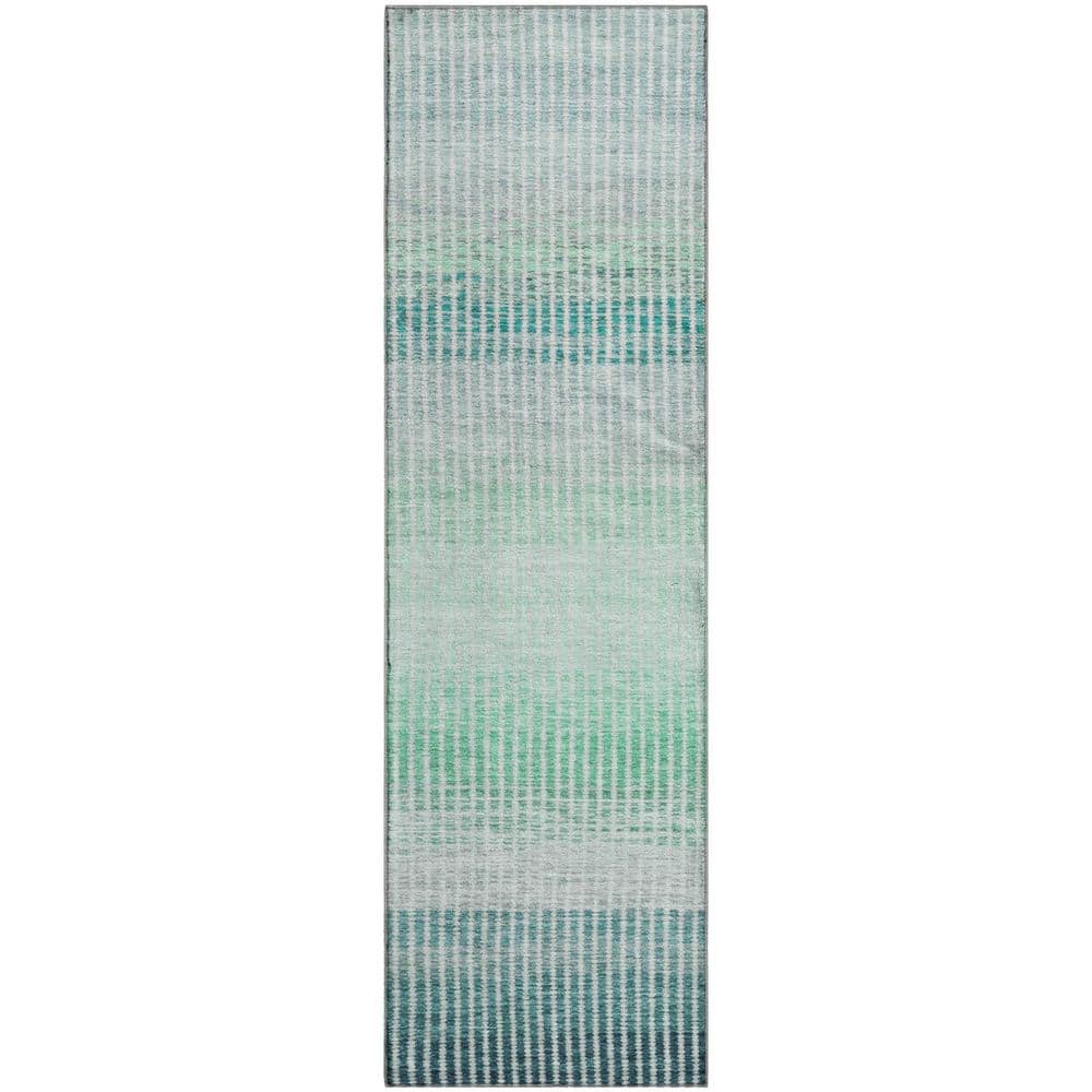 Mayfield Premium Machine Washable Abstract AMF2313 Turquoise 2 ft. x 7 ft. Runner Rug price history on PriceWatchPro
