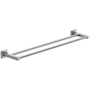 Duro 24 in. Double Wall Mounted Towel Bar in Polished Chrome