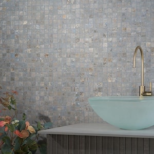 Mantis Ocean Blue 11.81 in. x 11.81 in. Matte Porcelain Floor and Wall Mosaic Tile (0.96 sq. ft./Each)