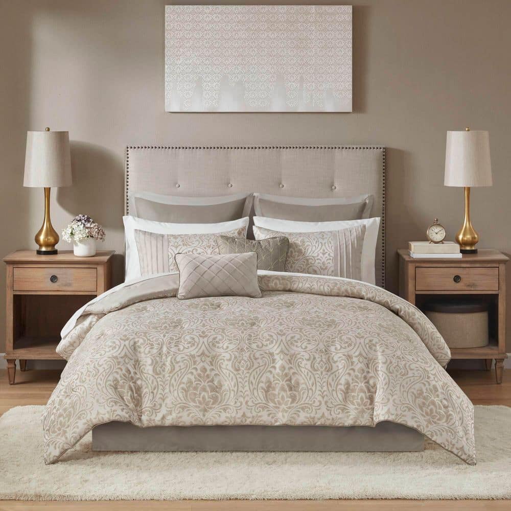 Maisie 12-Piece Khaki Polyester King Complete Bed in a Bag price history on PriceWatchPro