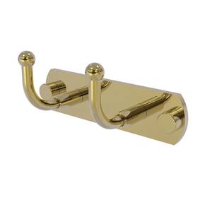 Skyline Collection 2 Position Robe Hook in Unlacquered Brass