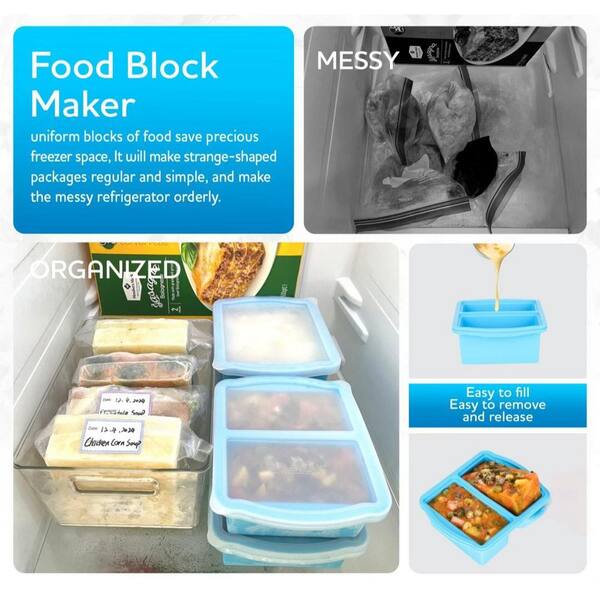 Esepony Silicon Freezer Tray Set with Lids and Molds for Freezing
