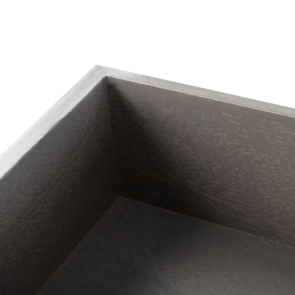 Elegant Whitewashed Grey 40" Metal & Wood Console Table with Storage