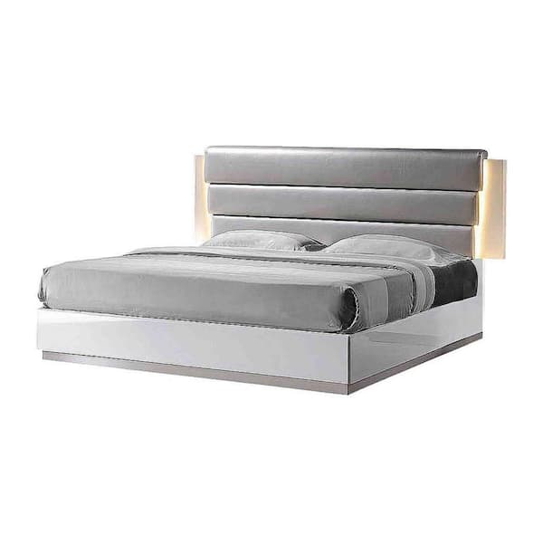 Best Master Furniture Florence Queen Modern Lacquer Platform Bed
