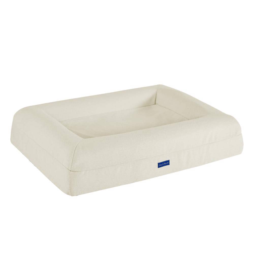 Scruffy Orthopedic Dog Bed in Cream-Size: Large