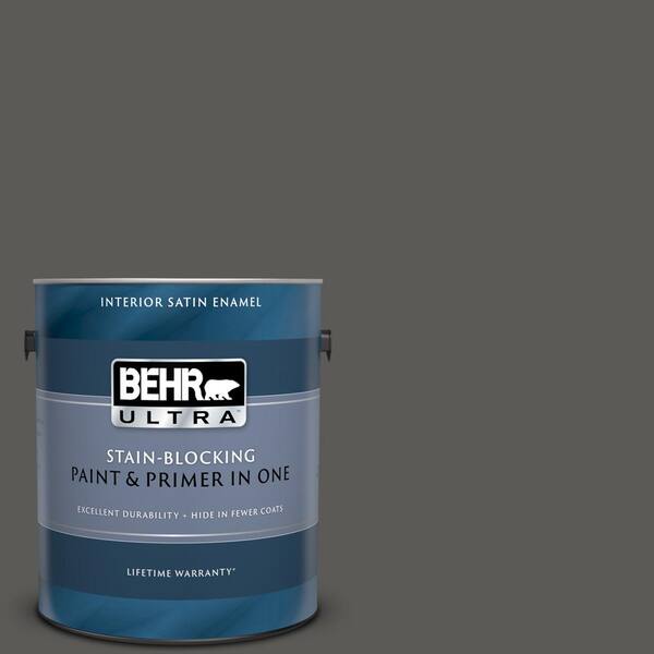 BEHR ULTRA 1 gal. #UL260-2 Intellectual Satin Enamel Interior Paint and Primer in One