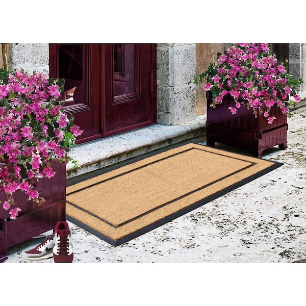 Front Door Mat Welcome Mats 1-pack - Indoor Outdoor Rug Entryway Mats For  Shoe Scraper, Ideal For Inside Outside Home High Traffic Area, Steel Gray  15