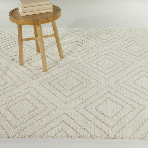 Wilmott Cream 5 ft. x 7 ft. Geometric Area Rug