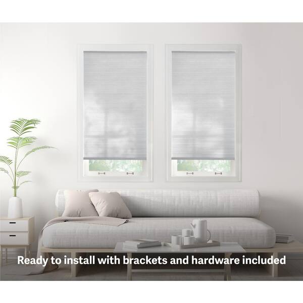 Home Decorators Collection Snow Drift Top Down Bottom Up Cordless Light  Filtering Cellular Shades - 27.5 in. W x 72 in. L (Actual Size 27.25 x 72)  